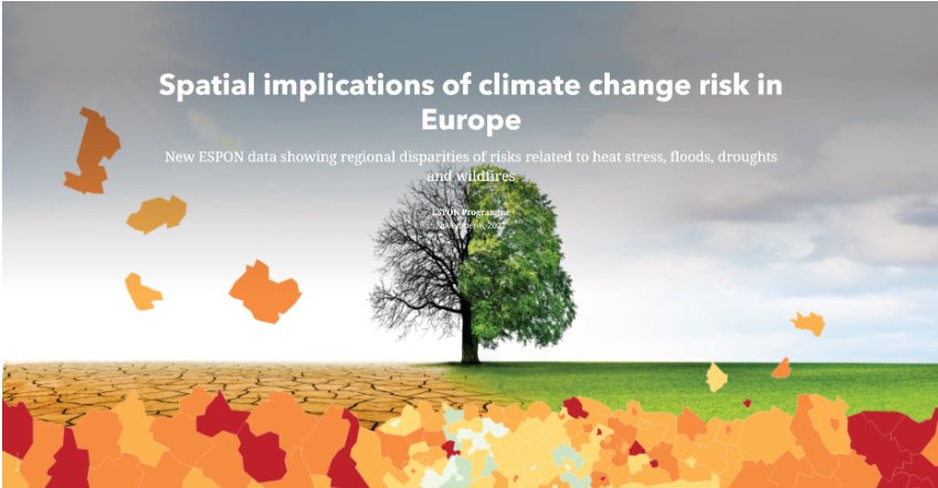 Spatial implications of climate change risk in Europe